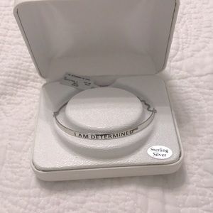 “i am determined” sterling silver bracelet